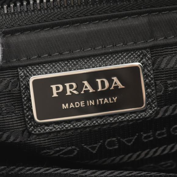 Prada Re-Nylon Tessuto Saffiano Shoulder Bag Nylon Saffiano Leather Black - Picture 4 of 5